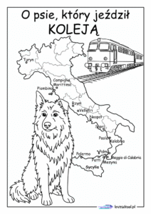 kolorowanka do lektury "O Psie, który jeździł koleją"