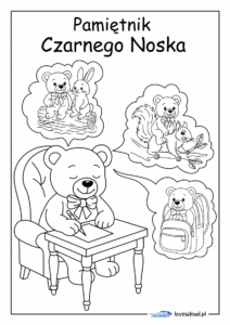 kolorowanka do lektury Pamietnik Czarnego Noska