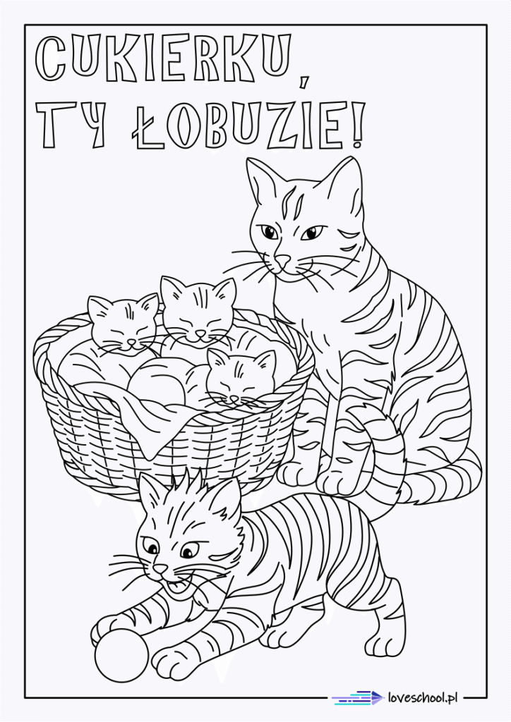 Cukierku, Ty łobuzie! kolorowanka do lektury w pdf