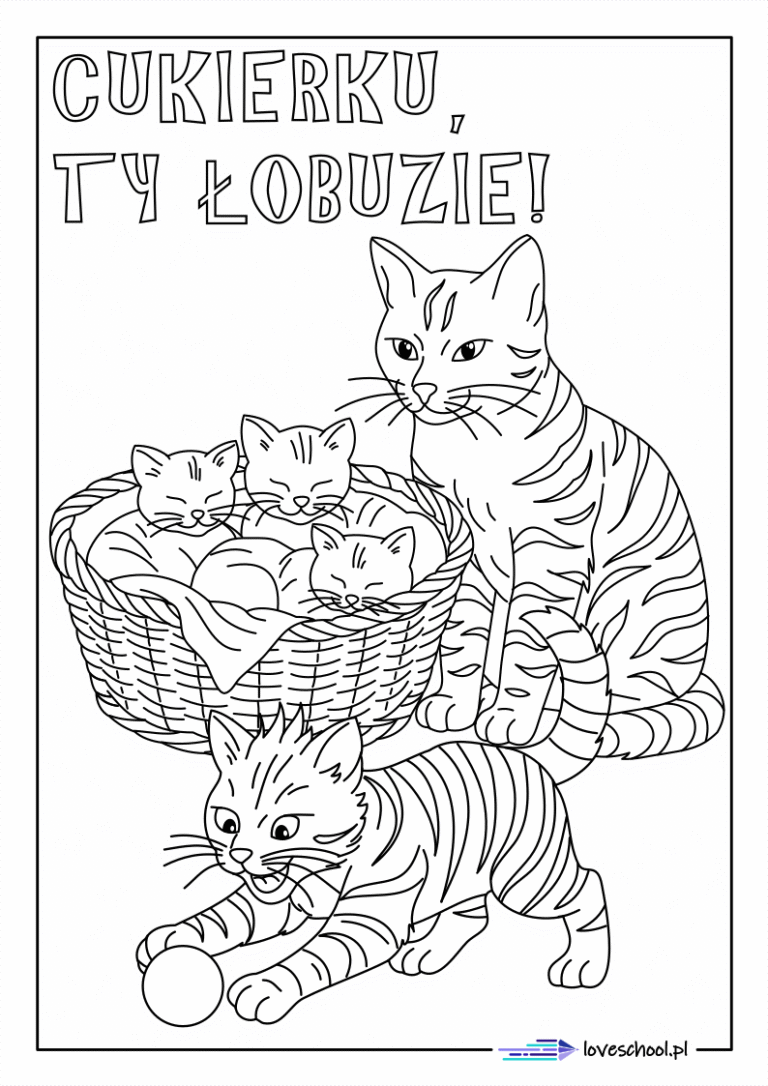 Cukierku, Ty łobuzie! kolorowanka do lektury w pdf