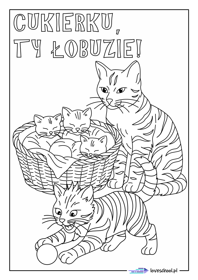 Cukierku, Ty łobuzie! kolorowanka do lektury w pdf