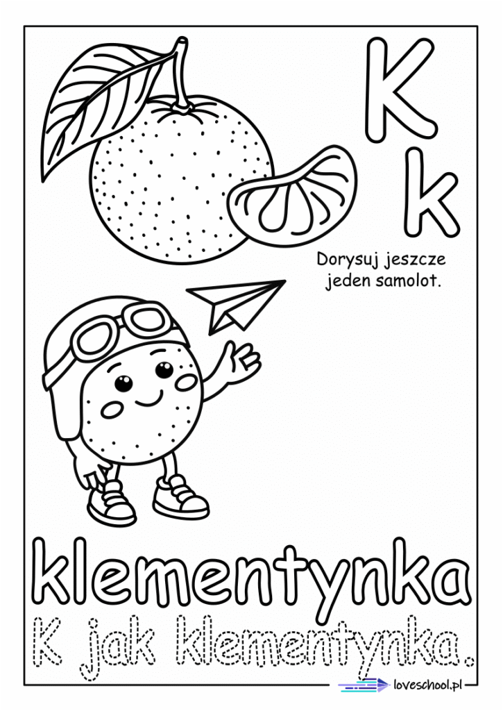 Kolorowanka edukacyjna w pdf. Owoce i litery.