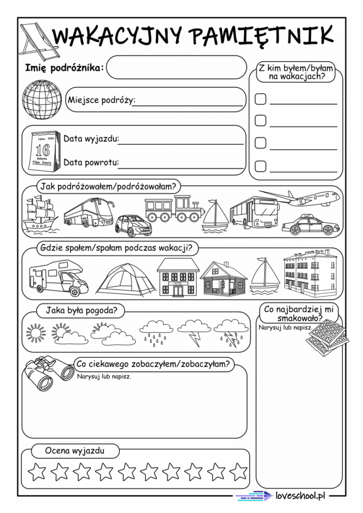 wakacyjny pamiętnik do pobrania w pdf za darmo