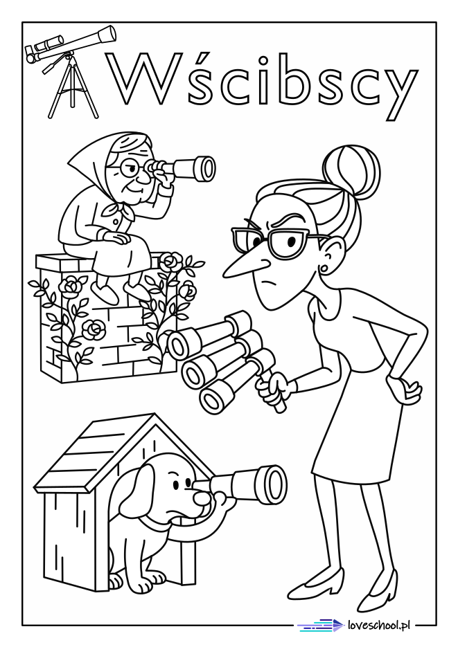 Kolorowanka do lektury Wścibscy Doroty Gellner w pdf do pobrania