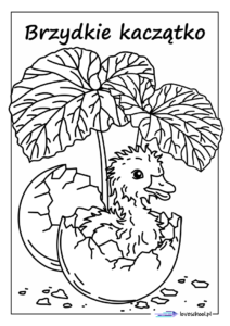 Brzydkie kaczątko kolorowanka pdf
