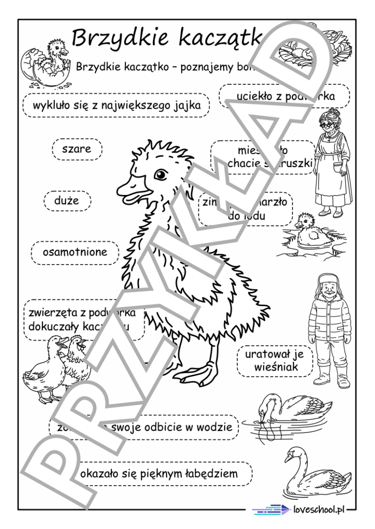 Zadania do lektury "Brzydkie Kaczątko"