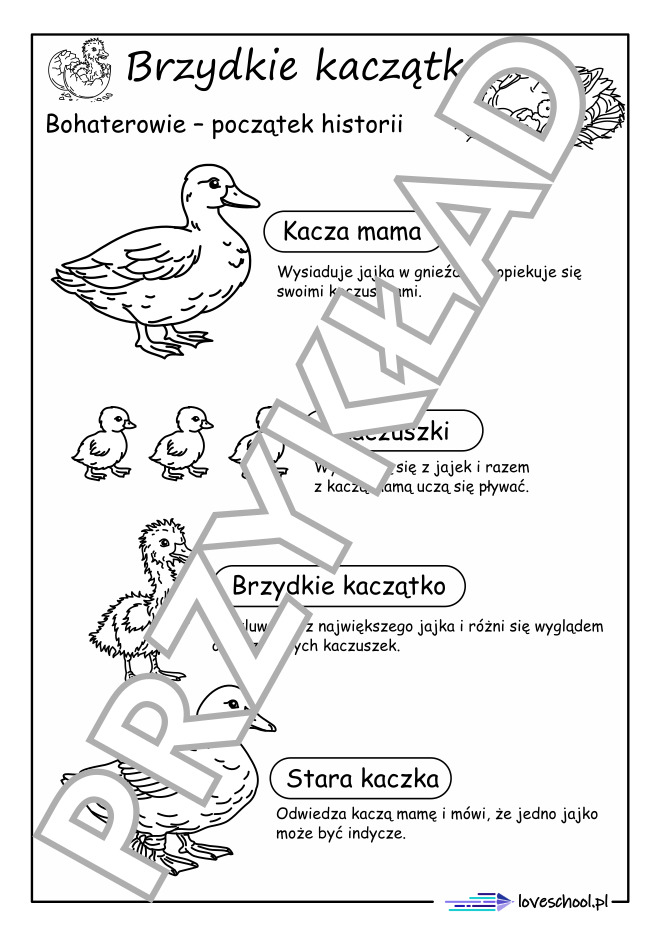Charakterystyka bohaterów książki "Brzydkie Kaczątko"
