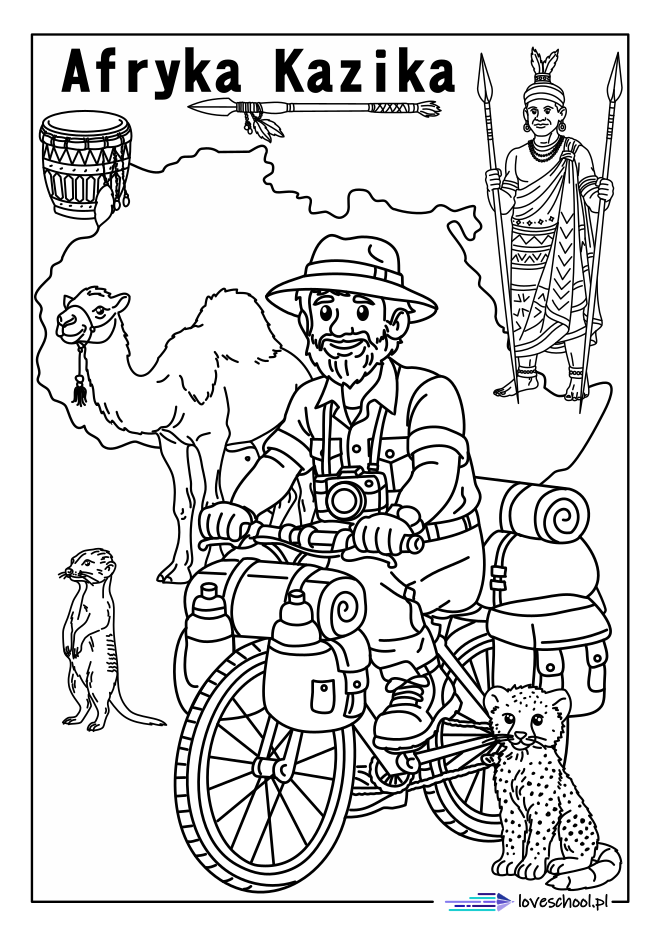 Afryka Kazika - lektura kolorowanka w pdf