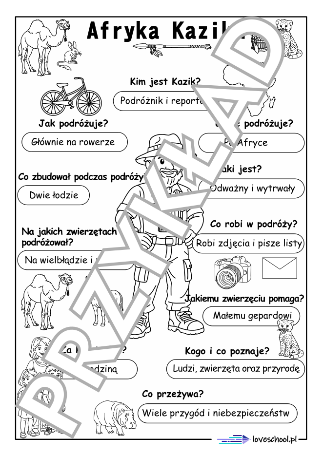 Zadanie do lektury - Afryka Kazika w pdf