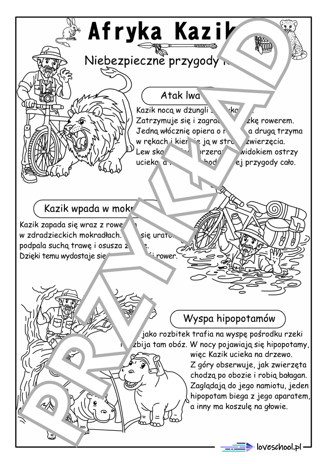 Bohaterowie książki Afryka Kazika pdf