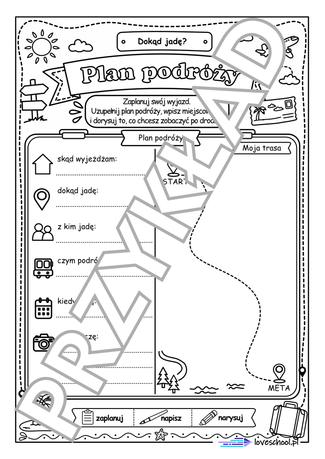 Narysuj mapę podróży pdf